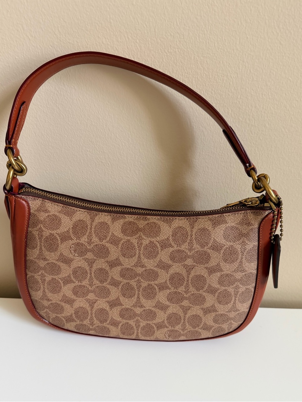 Coach Signature Coated Canvas Shoulder Bag in Brown/Chestnut - Picture 2 of 7
